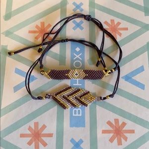 FREE- NWOT Set 2 Bracelets Adjustable Handcrafted
